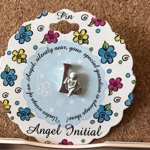 Monarch Creations "L" Angel Initial pin